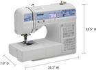 New Brother Cs7205 Comp  Sewing Machine  150 Stitches  Wide Table  11 Feet