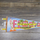 Vintage 1970s Florida The Sunshine State Usa Travel Souvenir Pennant 24 5 X 8