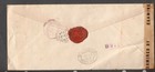 Uruguay Wwii Registered Censor Cover Wax Seal Montevideo To Waynesboro Pa Via Ny