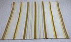 Vintage Kitchen Dish Towel  Cotton  Woven Stripes  Gold  Yellow  Brown  White