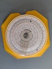 Vintage Concise Circular Slide Rule 28n Rare Original Yellow Sleeve  Japan