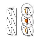 2 Pack Pot Lid Organizer - 6-tier Cabinet   Wall Holder  Space-saving Kitchen St