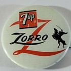 Vintage 7up Zoro Pin Walt Disney Productions 1957 Made In Usa
