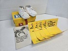 Vintage Stride Rite Pre Walkers Baby Shoes White Leather L1 Crib Box Advertising