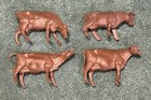 Original Lot Of 23 Marx Farm Playset Animals And Livestock Figures In Brown