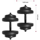 Dumbbell Set 20 Lbs Pair Weights For Home Gym Workout Equipment Adjustable