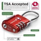 Tsa Approved 3 Digit Combination Travel Luggage Suitcase Bag Lock Padlock Reset