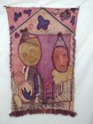 Vintage Handmade Embroidery Textile Wall Hanging Panel Boho Home Decor Art A258
