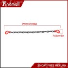 Findmall 2 Pcs 5 16in    36in 17000lbs G80 Hook Chain Trailer Safety Chains