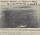Vintage 1938 Us Navy Threat To Japan Naval Fleet Newspaper