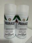 2 Proraso Shaving Foam 300ml Green Tea   Oat  Sensitive Skin