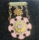 Vintage 14kt  Yellow Gold And Enamel Ioof Rebekah Lodge Pin Dutch Flat  Ca  1936