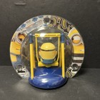 Solar Powered Dancing Bobble Head Toy  - Minion  On Blue Swing