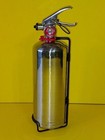 New 2 Ltr Stainless Fire Extinguisher - User Fillable schrader Valve W bracket