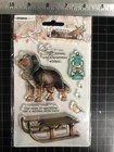 New Studio Light Clear Rubber Stamp Winter Charm Dog Set Happiness Free Usa Ship