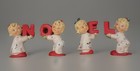 Vintage Napco Noel Pajama Kids Candlestick Holders 1cx3818 Rare Set     