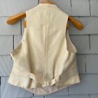 1929 Dated Gatsby-esque Cream Double-breasted 5 Pocket Men s Vest   Back Buckle
