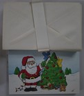 Vintage Cleo Christmas Greeting Cards Santa Claus Holiday Box Of 14 Unused Nos