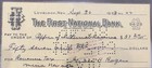 Vintage 1943 Bank Check  The First National Bank Of Lovelock  Nevada  Ephemera