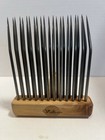 Valkyrie Wool Carding 2 Row Comb Wood Handle