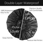 Auban Extra Large Shower Cap  Double-layer Waterproof Reusable  Xl Satin Lining