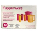 Tupperware Heritage Pitcher Set 2 Pitchers   4 Tumblers With Lids Pink   Orange