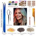Blue Hair Tinsel fairy Hair Tinsel Extension 5 Pcs 1250 Strands 48 Inch Heat Res