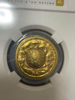 Chinese Qing Dynasty Daoguang Yuanbao Coin Gold Turtle Feng Shui Amulet Slabcase