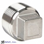 3 8  150 Threaded  npt  Square Head Plug 304 Stainless Steel Ss150341304