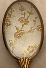Vintage Vanity Rose Gold And Gold Floral Brush And Mirror Set