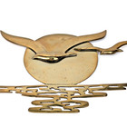 1960s Mid Century Modern Mcm Seagulls Bird Flight Sunset Sun Brass Wall Hanging
