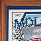Vtg Molson Canadian Beer Mirror Sign Wood Framed 20x16 Brewery Bar Pub Decor Euc