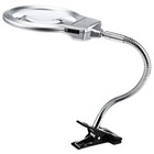 Large Lens Lighted Lamp Desk Table Magnifier Magnifying Glass W  Clamp Led Light