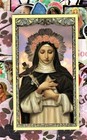 Saint St  Rose Of Lima With Prayer To St Rose Of Lima - Laminated Holy Card 1272