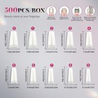 500pcs Soft Gel Nail Tips Half Cover Acrylic False Nails 10 Sizes French Style