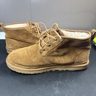 Ugg Men   s Neumel Chukka Boots Brown Suede Sheepskin Lined Us 10 Eu 43