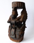 Large Antique Burmese Buddhist Wood Figure Of Kinnara Kinnaya 19th-20th C