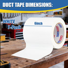 6 Inch Wide Duct Tape Heavy Duty  Industrial Grade White Duct Tape 6 Inches X 30