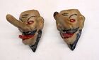 Early Whalom Park Game Ring Toss Heads Big Nose Tongue Out Cast Iron Carnival