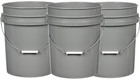 5 Gallon Food Grade Buckets Bpa Free Aqua Lids Pails 90mil  pack Of 3  Usa Made