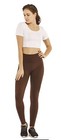 Women Fleece Lined Leggings Thick Winter Warm Solid High-waist Brushed Thermal