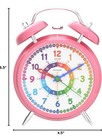 Peakeep Loud Analog Alarm Clock For Kids Learning Telling Time Teaching  4 5  