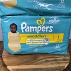 Pampers Swaddlers 32 Count Diapers Size 1 Leakproof Protection Lot Of 2 New