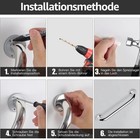 2-pack Heavy Duty Shower Grab Bar  304 Stainless Steel Safety Handrail Supports 