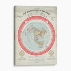 Flat Earth Map Alexander Gleason Map Of The World 1892 Canvas Print Wall Art