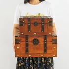 Alexander Wooden Treasure Chests - Set Of 2  Antique Storage Trunks  Decorati   