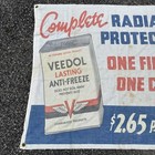 C  1940 s Veedol Antifreeze Vintage Canvas Advertising Banner 36 X 47