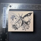 Paula Best Madam Butterfly Asian Collage Mixed Media Altered Rubber Stamp