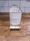 Vintage Tin Wall Mount Matchbox Holder For Wooden Matches - 6  Tall 