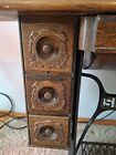 Antique 1910 Singer Treadle Sewing Machine With 7 Drawer Oak Table